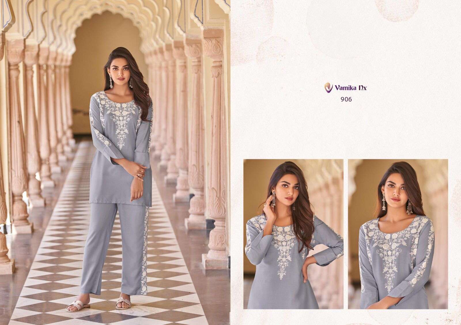 vamika nx vintage series 901-906 heavy rayon kurti 