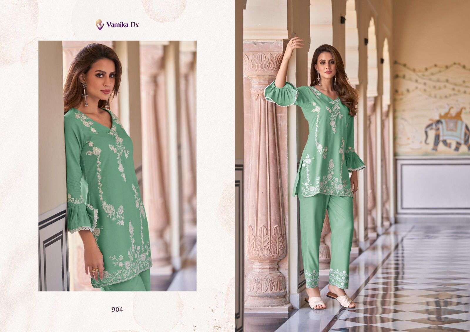 vamika nx vintage series 901-906 heavy rayon kurti 