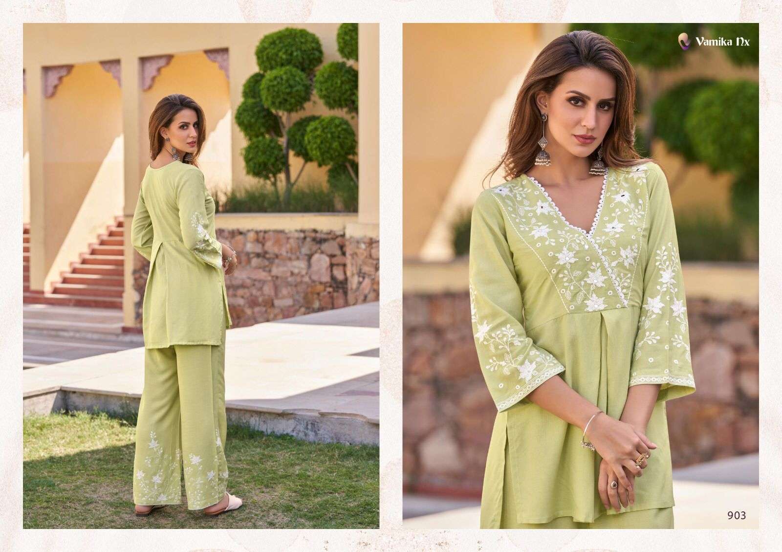 vamika nx vintage series 901-906 heavy rayon kurti 