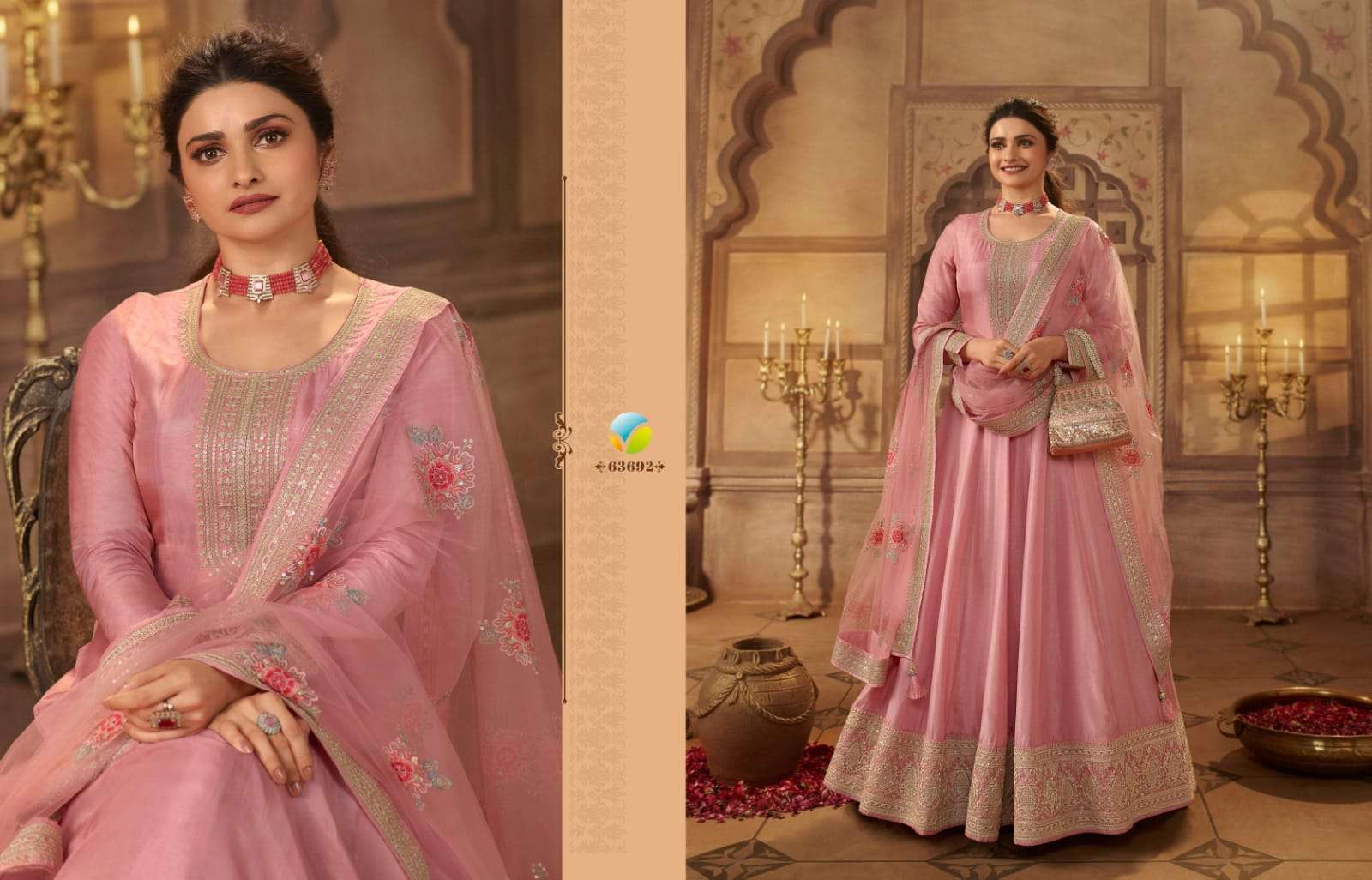 vinay kaseesh noor mahal hitlist series 63691-63695 dola silk suit 