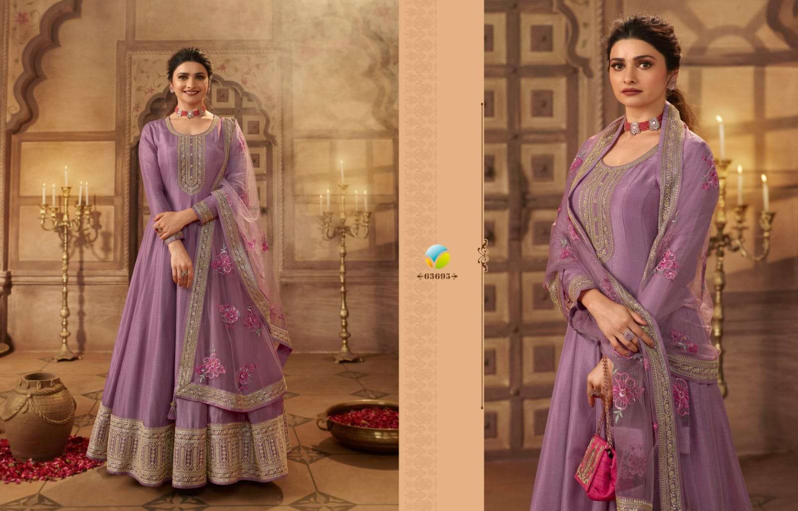 vinay kaseesh noor mahal hitlist series 63691-63695 dola silk suit 