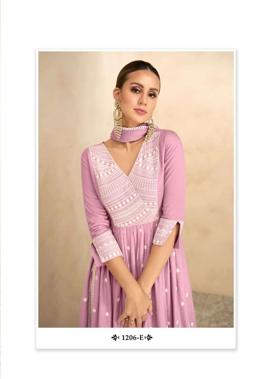aadhira vol 4 light color designer pure rayon viscose suit 