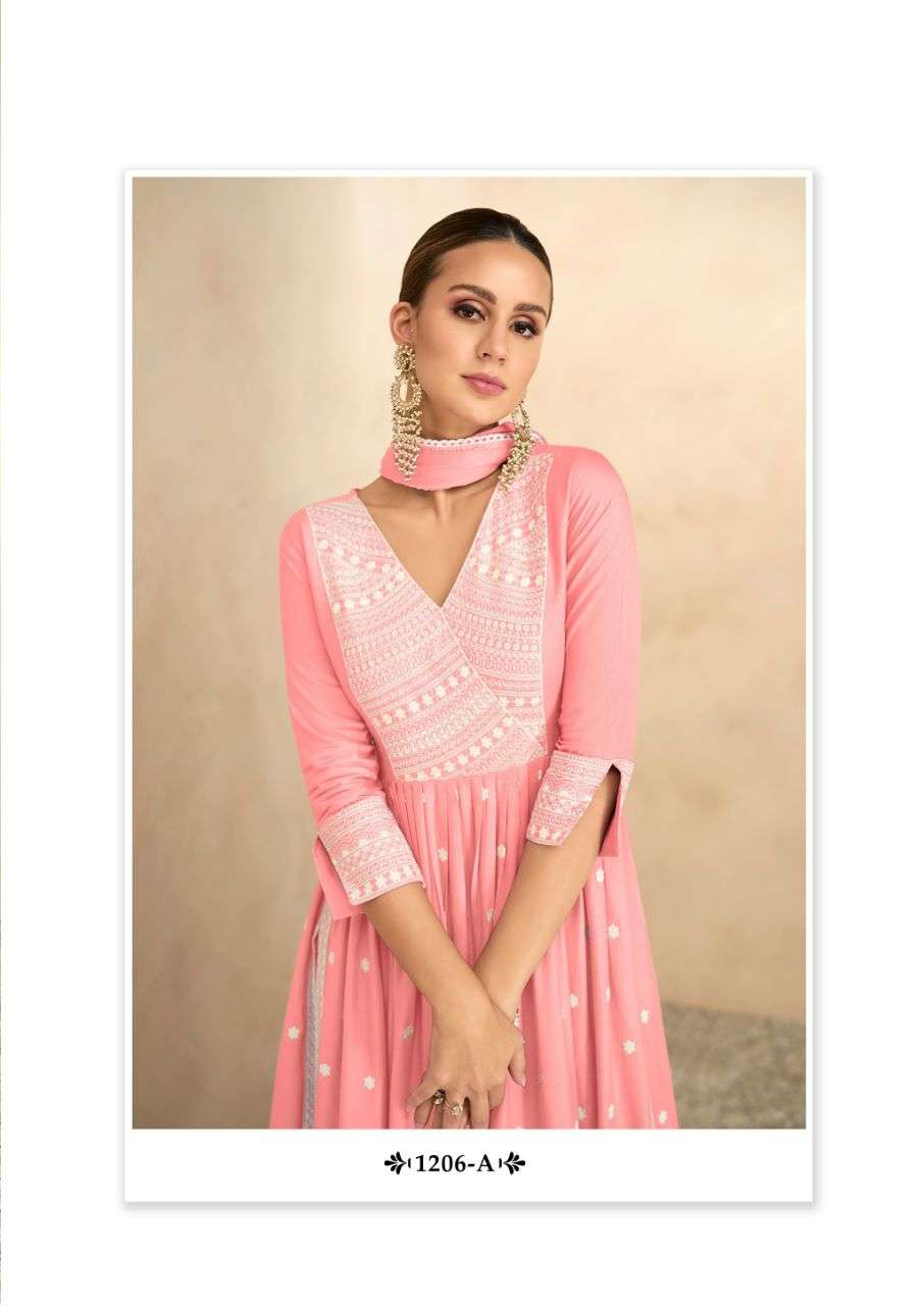 aadhira vol 4 light color designer pure rayon viscose suit 