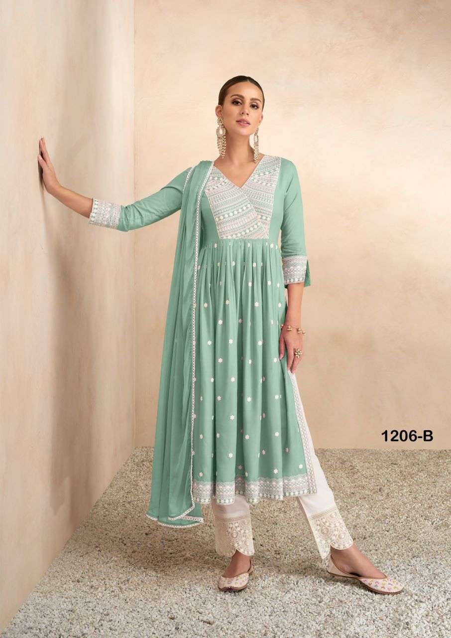 aadhira vol 4 light color designer pure rayon viscose suit 
