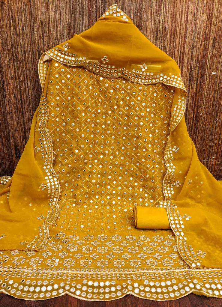 bt jorjat foil mirrors work and jari work suit 