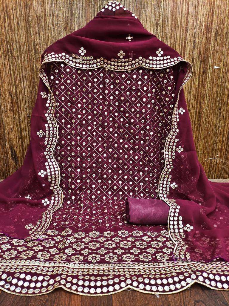 bt jorjat foil mirrors work and jari work suit 