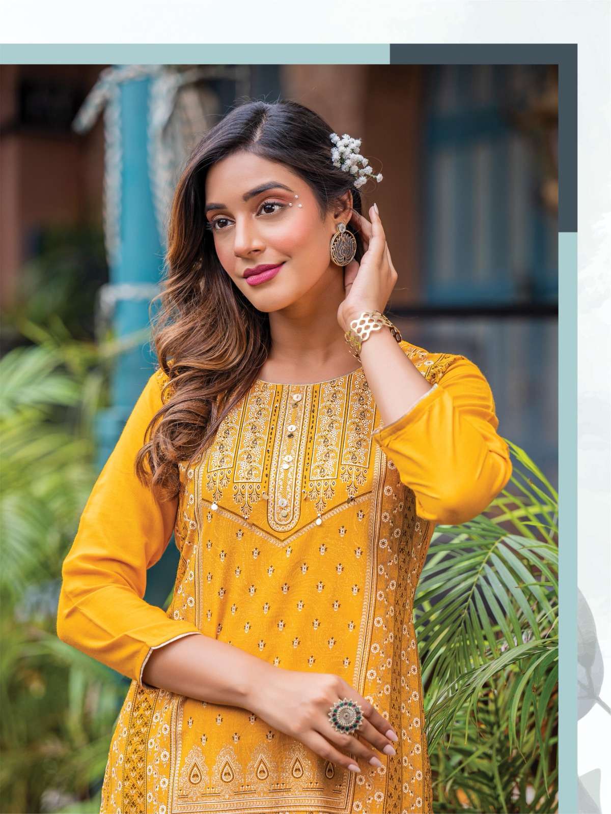 heritage creation classic series 101-108 rayon slub kurti
