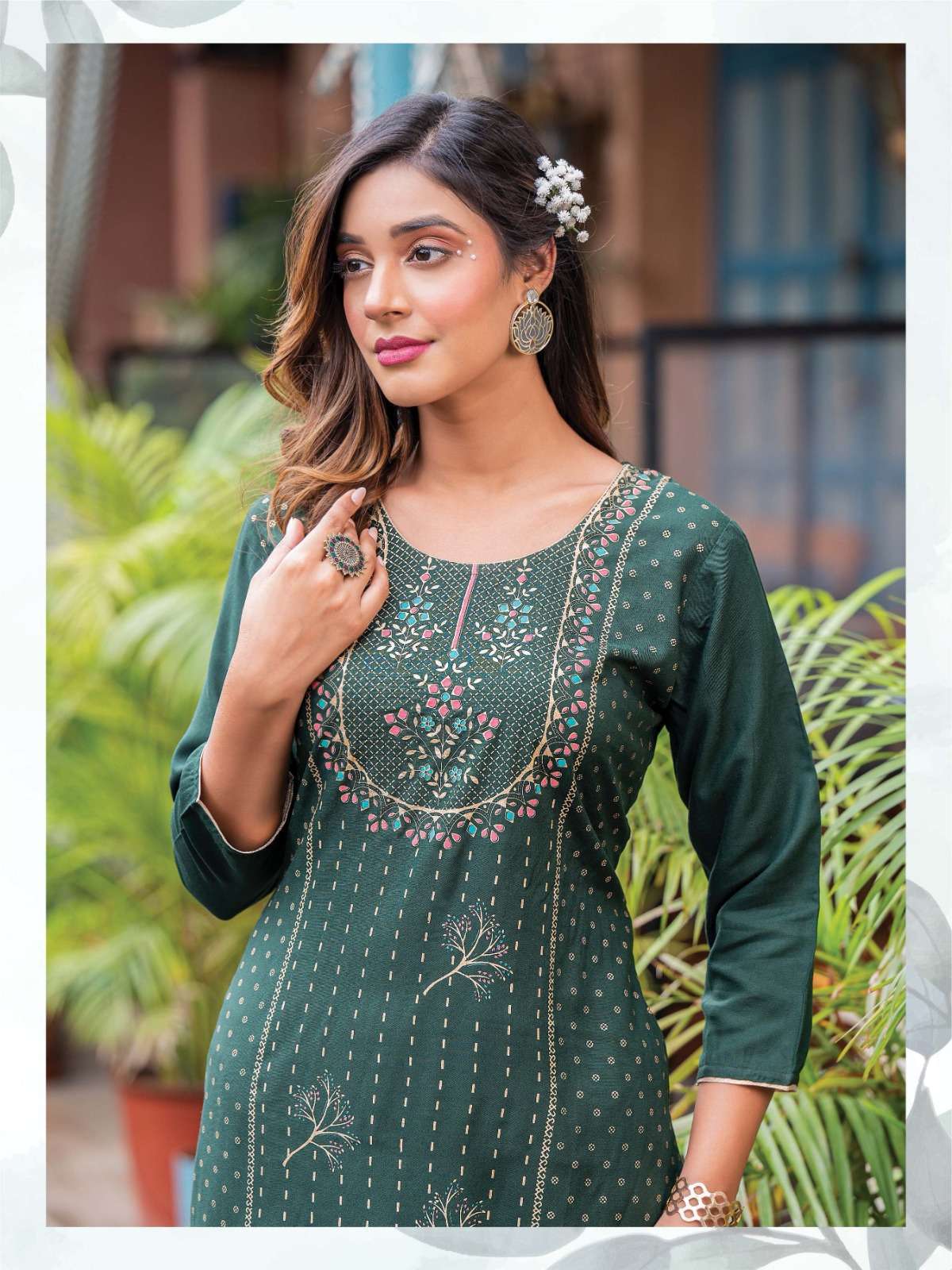 heritage creation classic series 101-108 rayon slub kurti