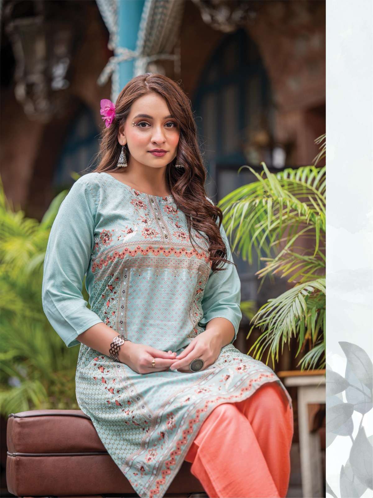 heritage creation classic series 101-108 rayon slub kurti