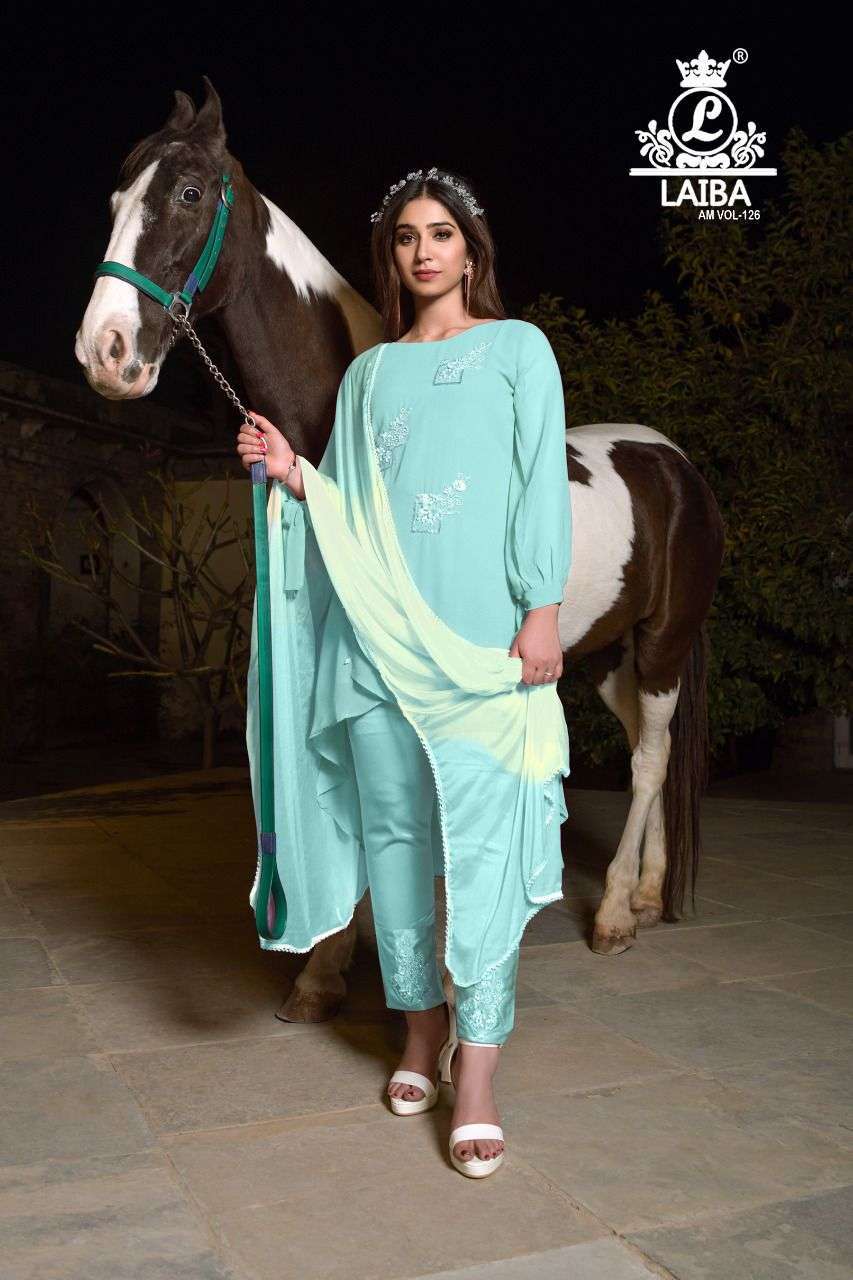 laiba am vol 126 light colors Pure Georgette suit