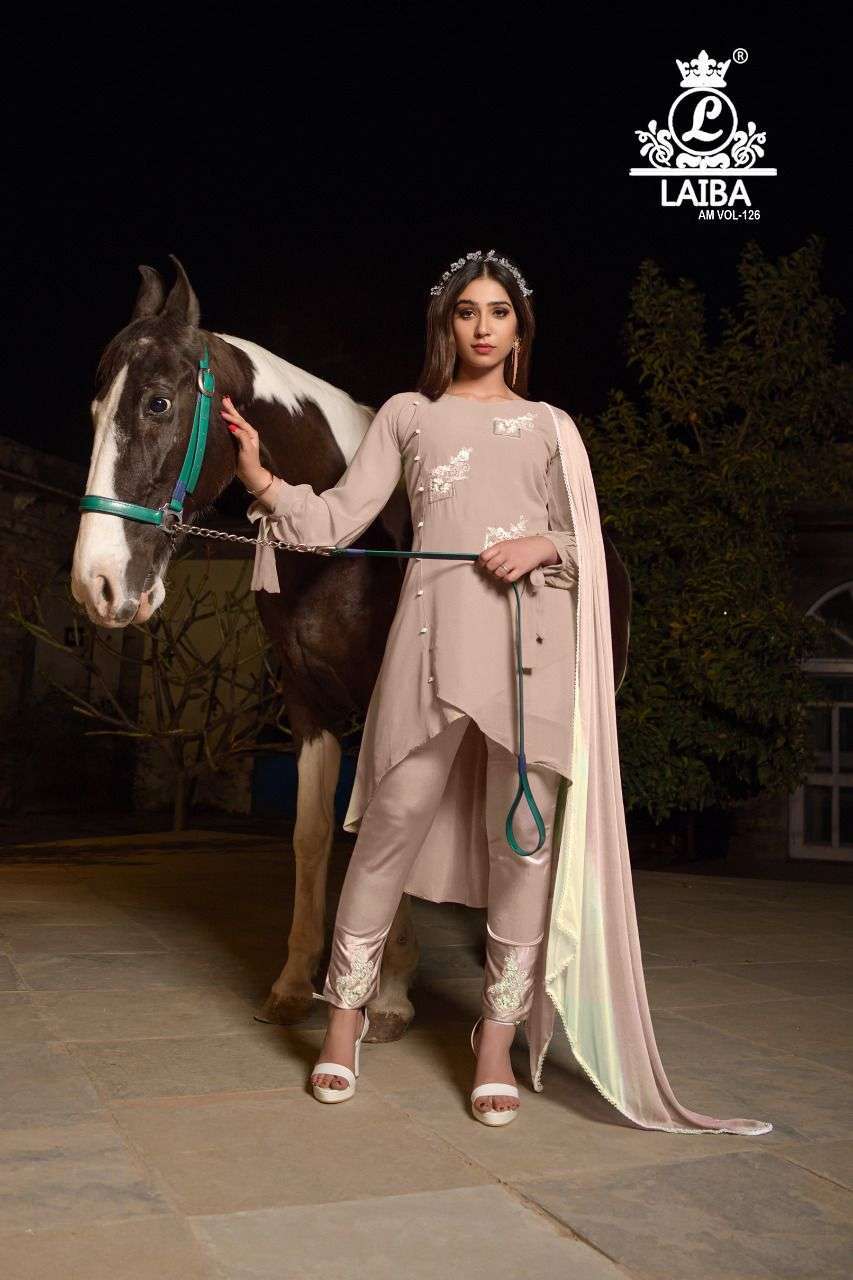 laiba am vol 126 light colors Pure Georgette suit