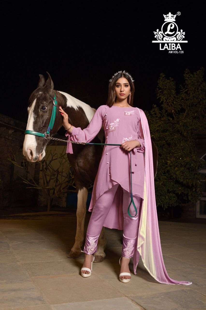laiba am vol 126 light colors Pure Georgette suit