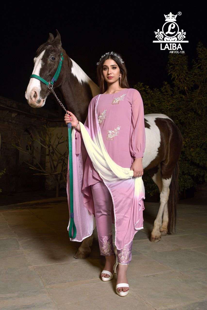 laiba am vol 126 light colors Pure Georgette suit