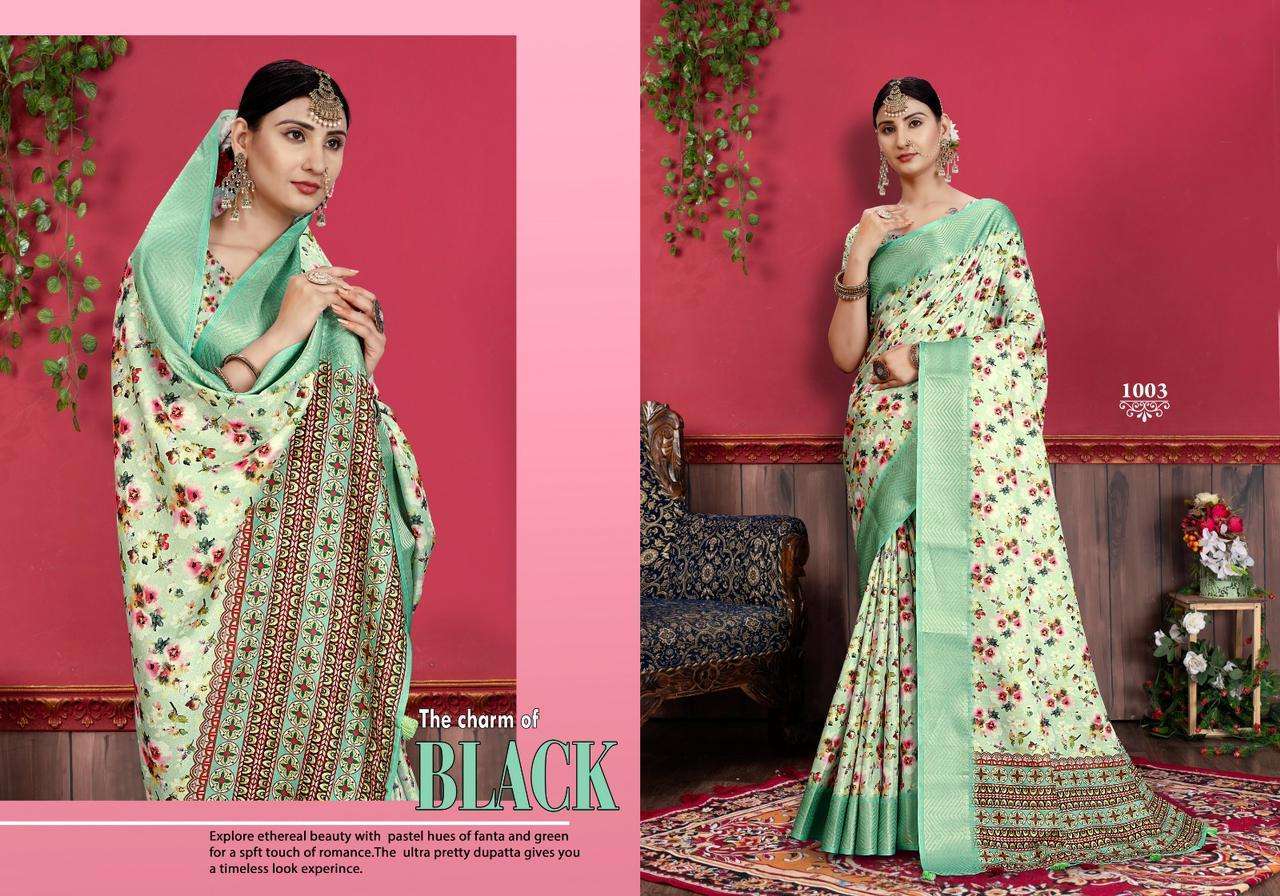 mintorsi heritage digital vol 10 series 1001-1006 Tusser Silk Banarsi saree