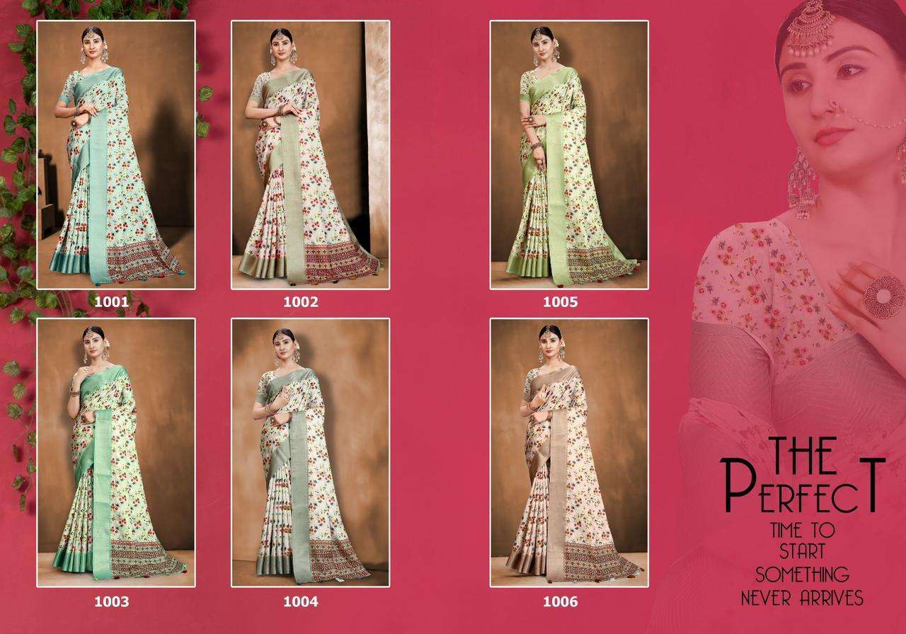 mintorsi heritage digital vol 10 series 1001-1006 Tusser Silk Banarsi saree