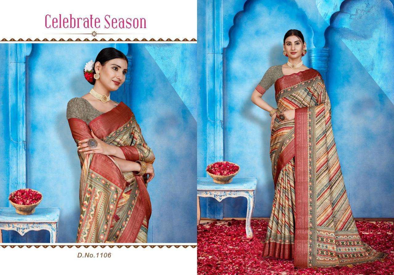 mintorsi heritage digital vol 11 series 1101-1110 tussar silk saree