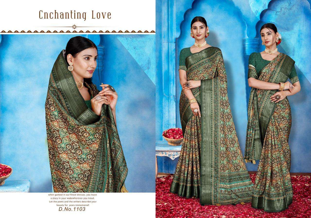 mintorsi heritage digital vol 11 series 1101-1110 tussar silk saree