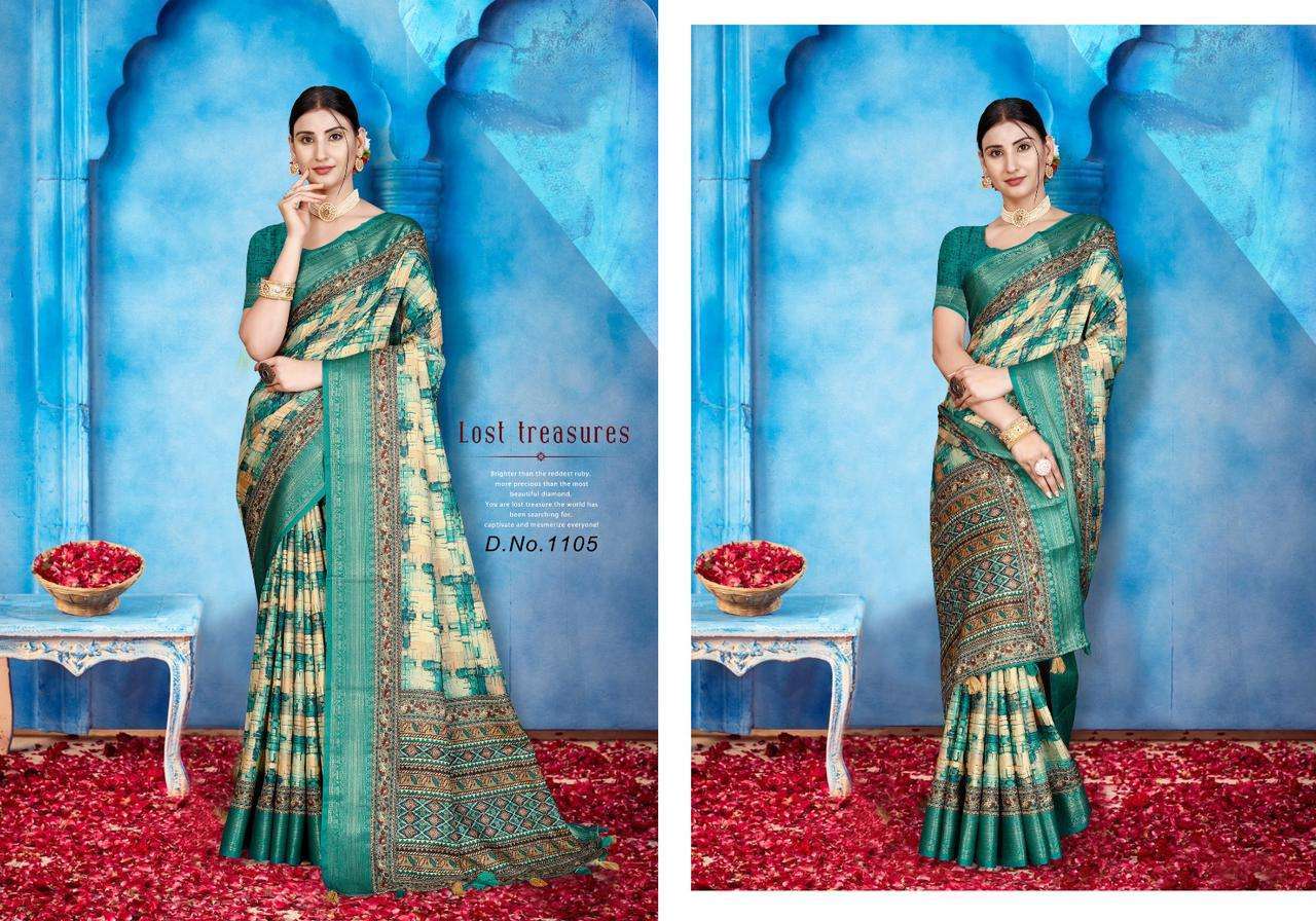 mintorsi heritage digital vol 11 series 1101-1110 tussar silk saree