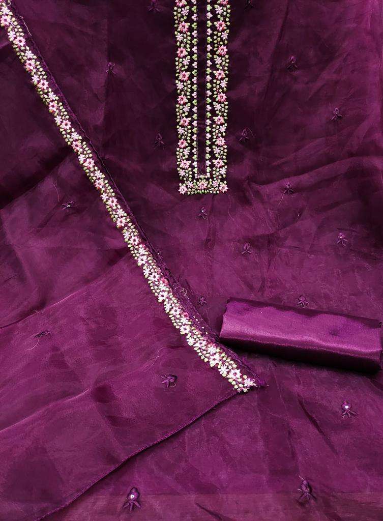 Organza silk with multi sequence work non catalog suit 