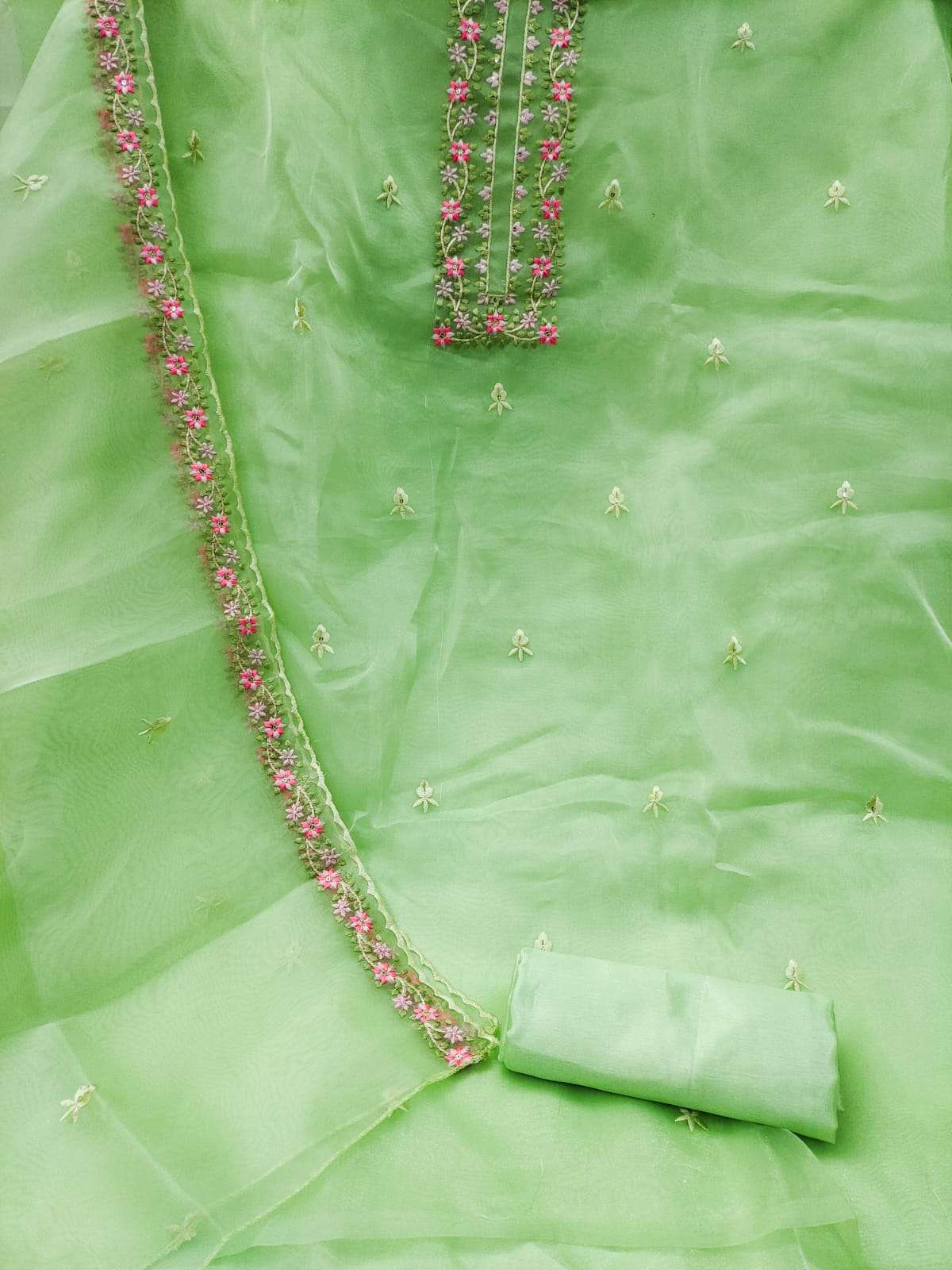Organza silk with multi sequence work non catalog suit 