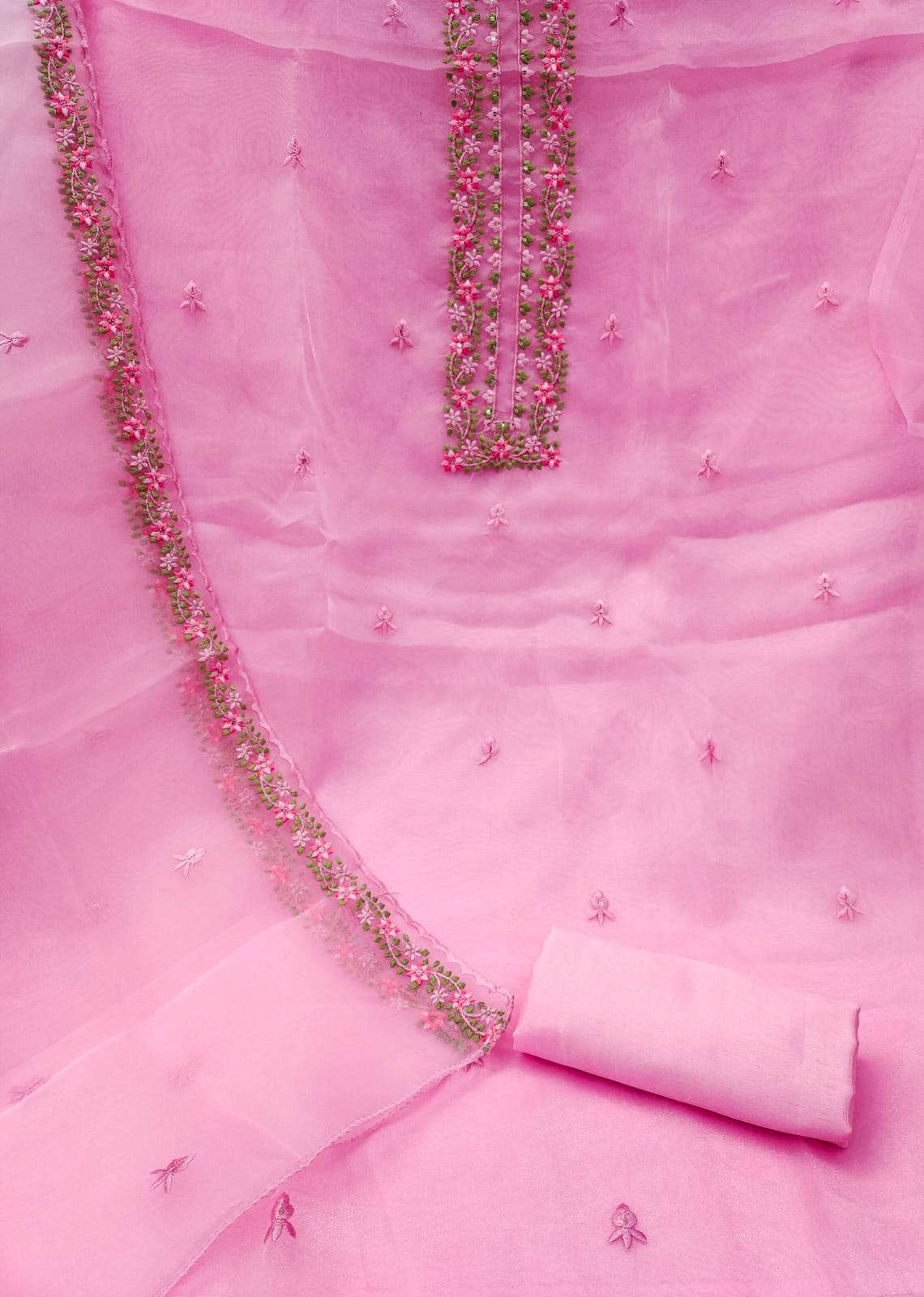 Organza silk with multi sequence work non catalog suit 