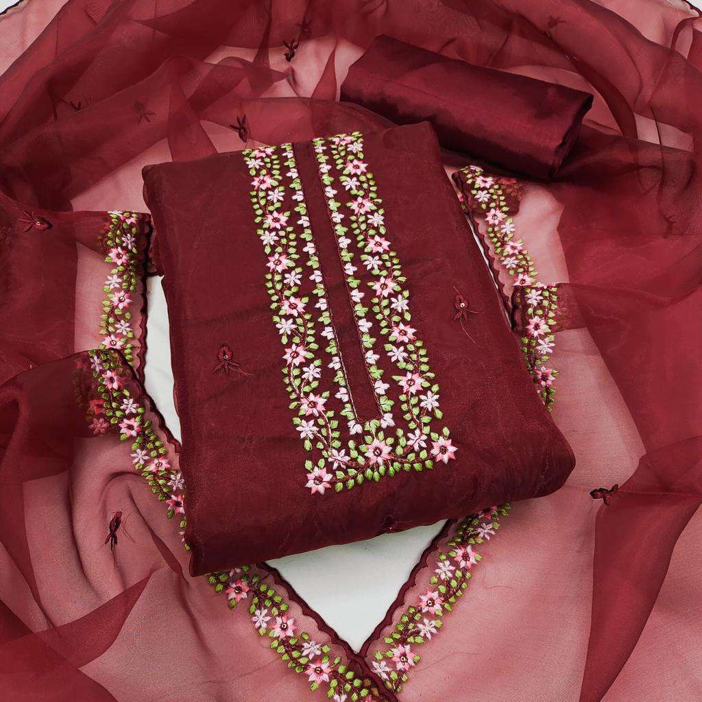 Organza silk with multi sequence work non catalog suit 