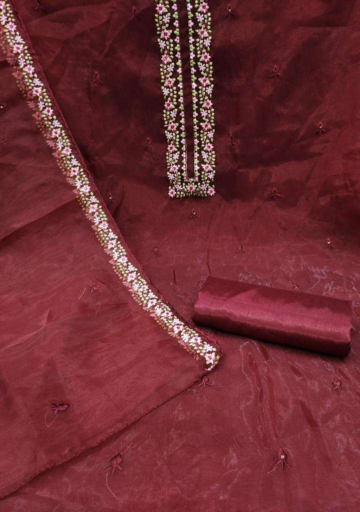 Organza silk with multi sequence work non catalog suit 