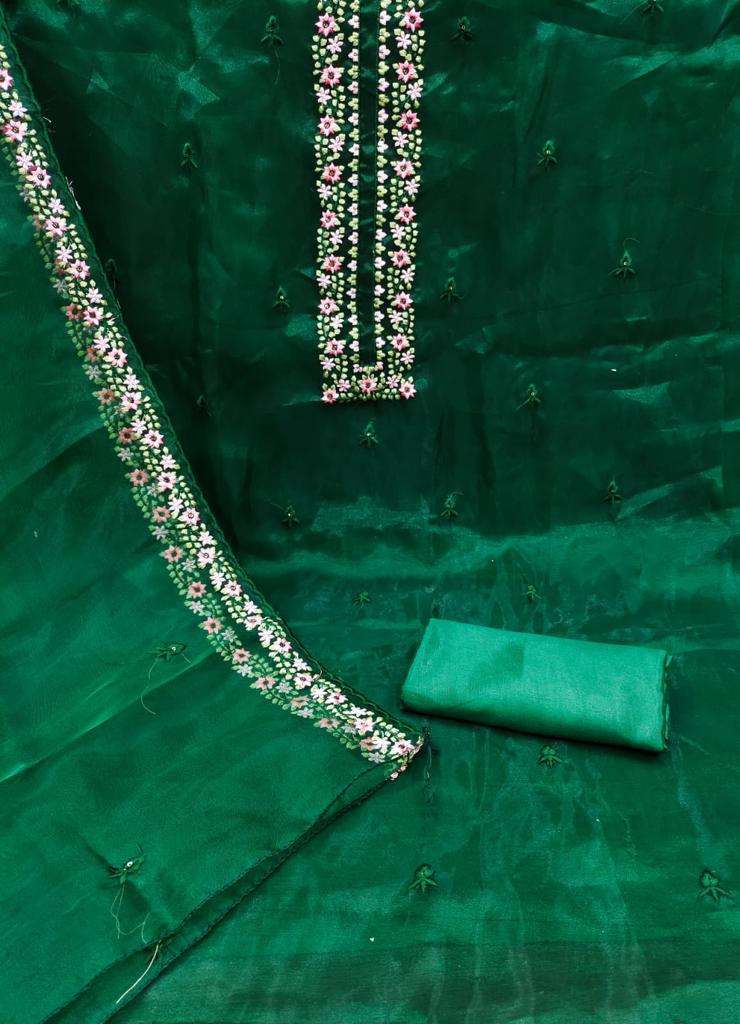 Organza silk with multi sequence work non catalog suit 