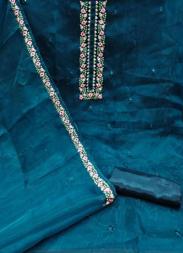 Organza silk with multi sequence work non catalog suit 
