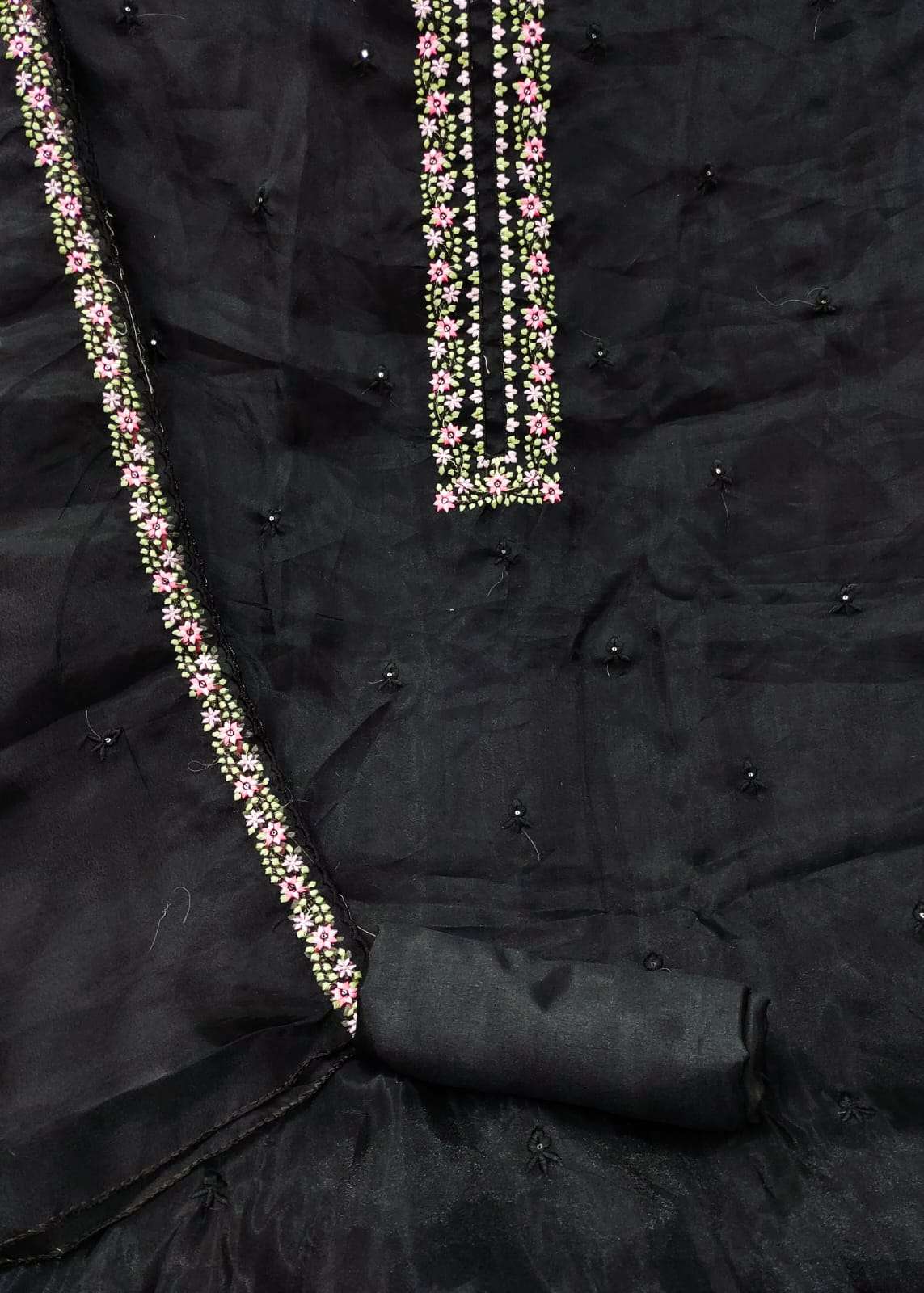 Organza silk with multi sequence work non catalog suit 