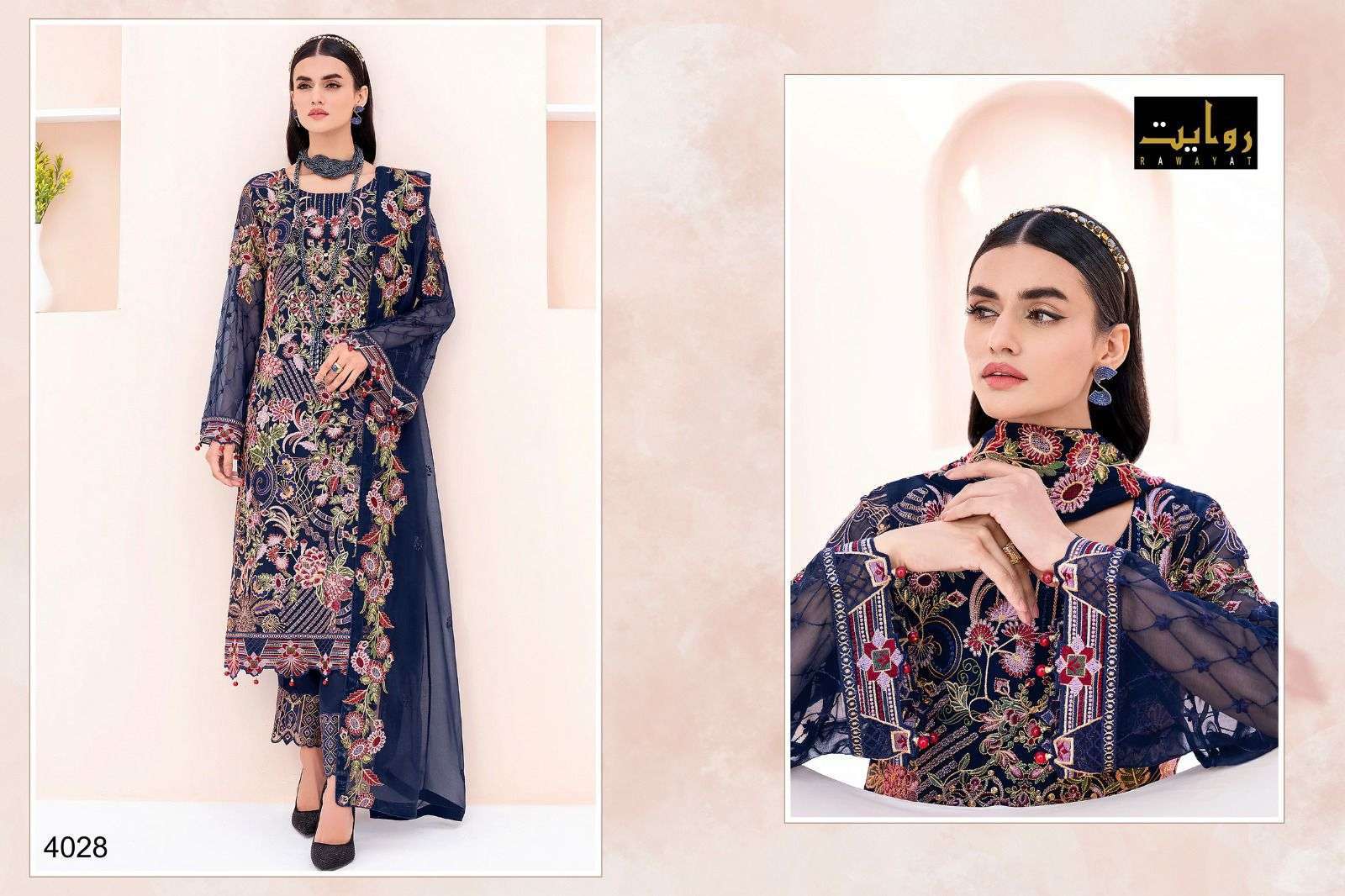 rawayat rangoon colors vol 14 series 4027-4030 faux georgette suit 