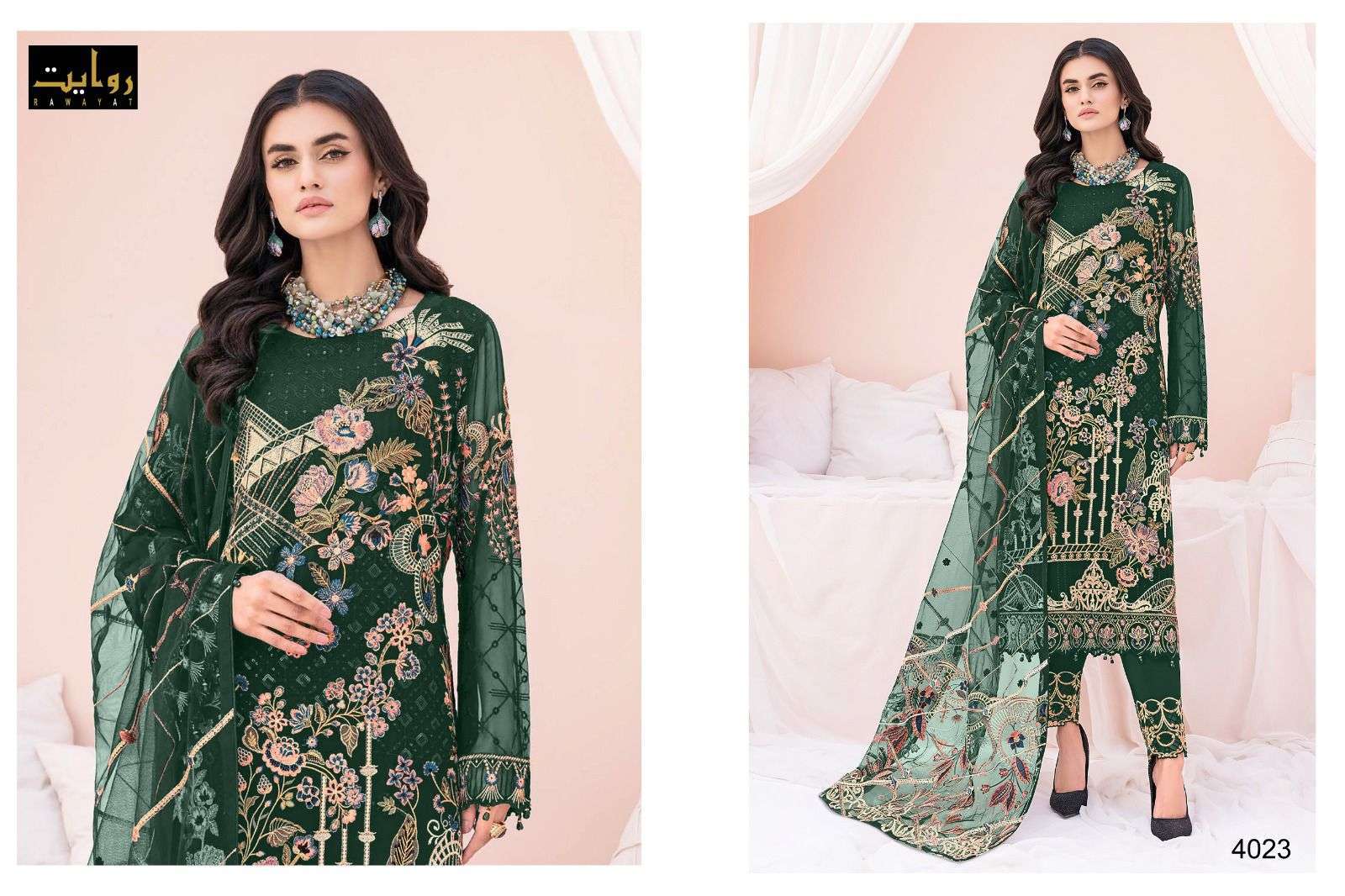 rawayat rangoon colors vol 15 series 4023-4026 faux georgette suit