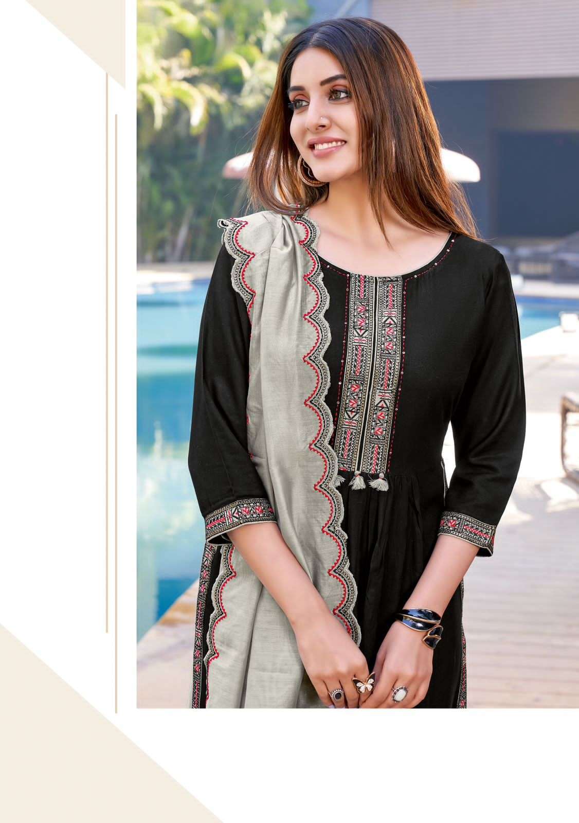 wooglee coral series 1001-1006 Rayon Weaving suit