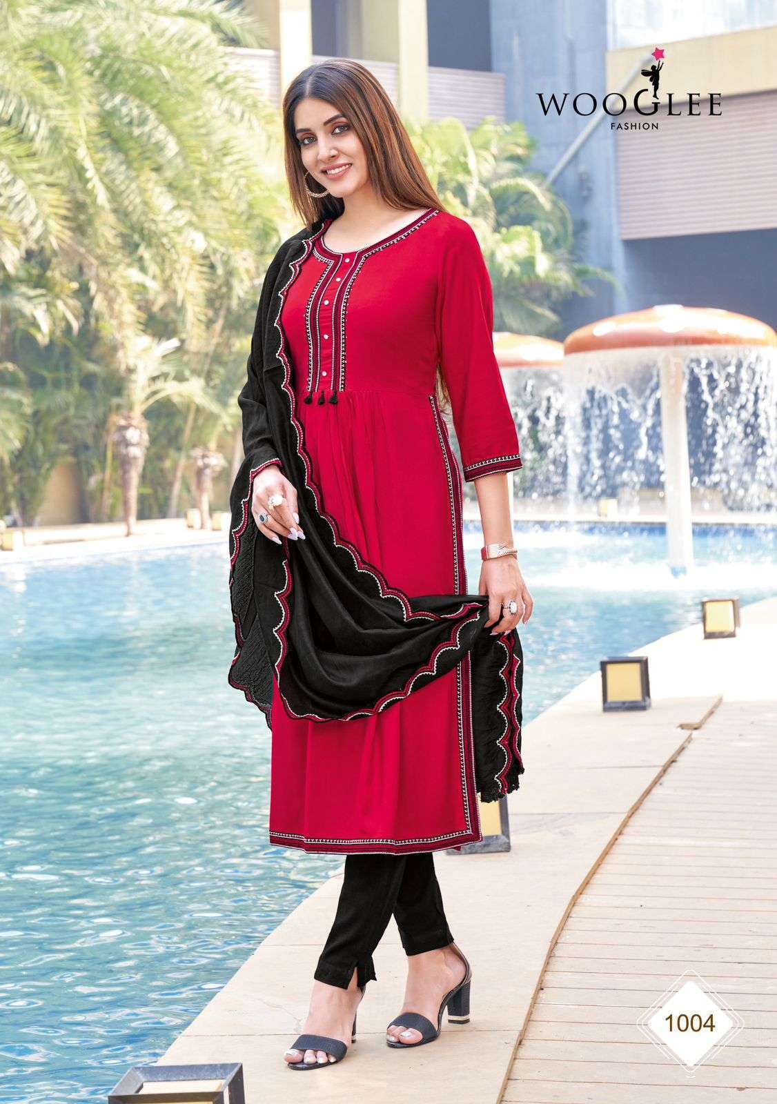 wooglee coral series 1001-1006 Rayon Weaving suit