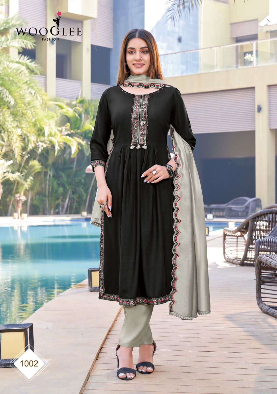 wooglee coral series 1001-1006 Rayon Weaving suit