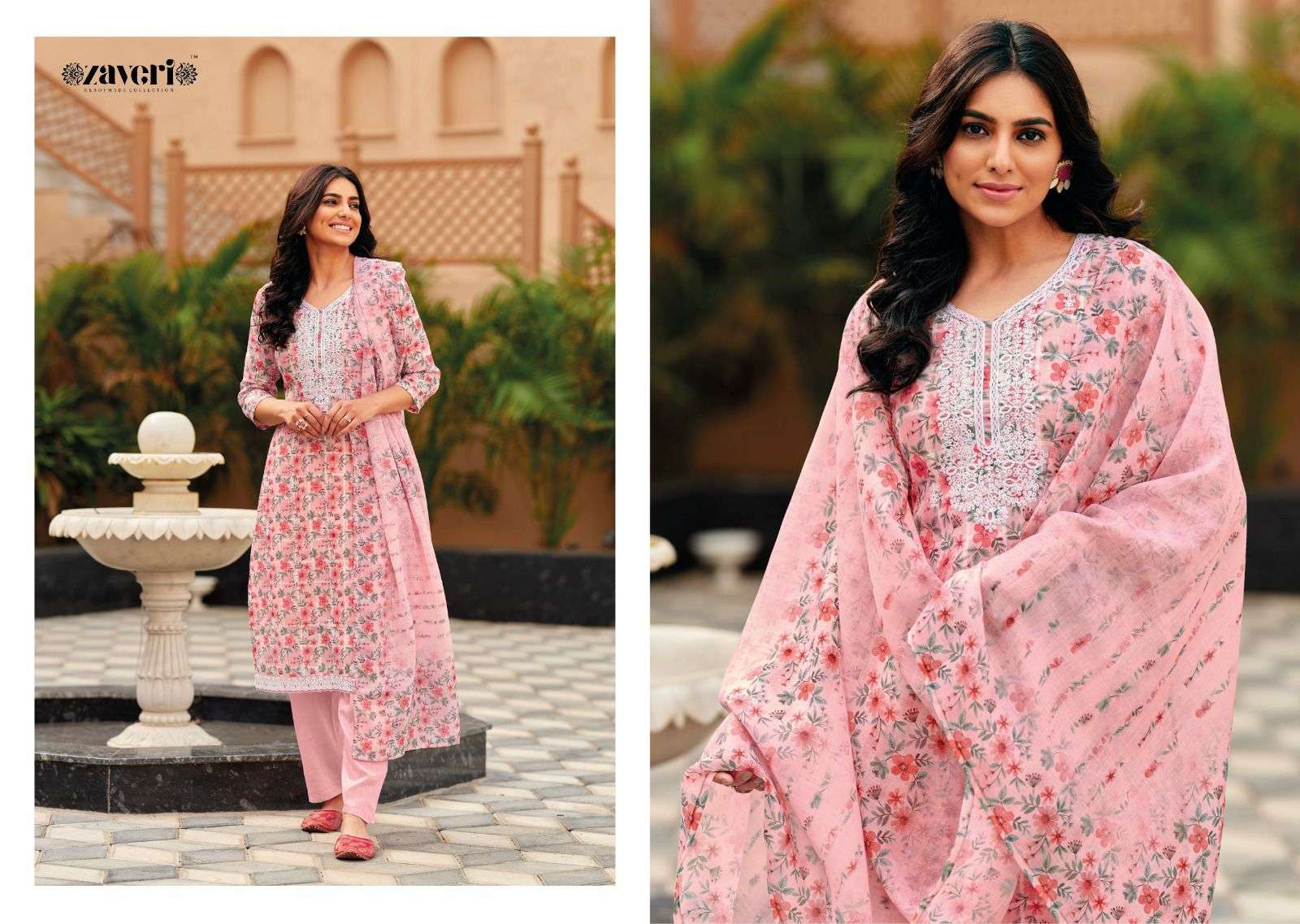 zaveri unicorn designer heavy linen suit 