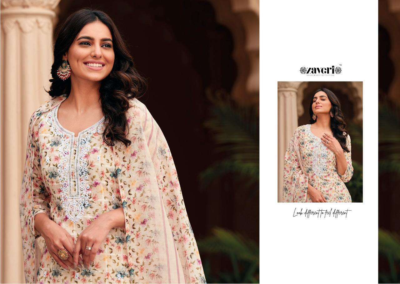zaveri unicorn series 1125-1128 heavy lilen readymade suit 