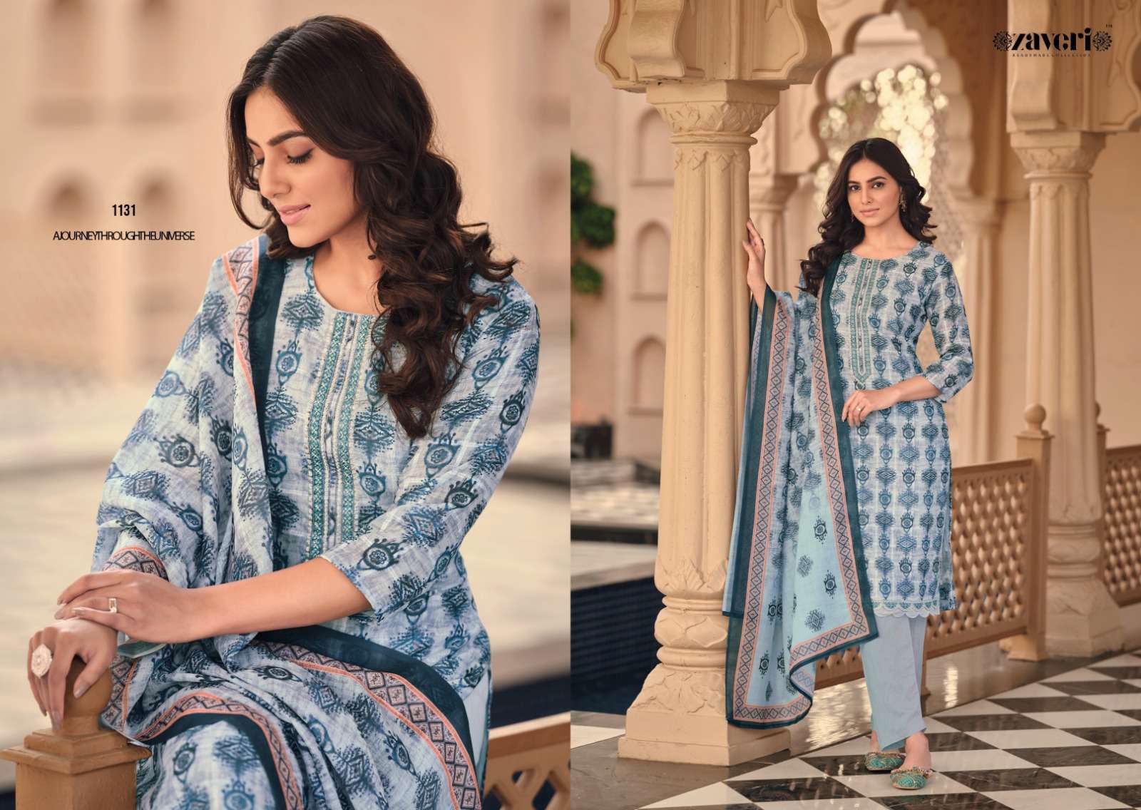 zaveri unicorn vol 2 series 1129-1133 heavy lilen suit 