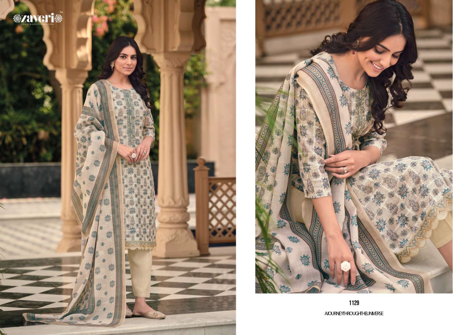zaveri unicorn vol 2 series 1129-1133 heavy lilen suit 