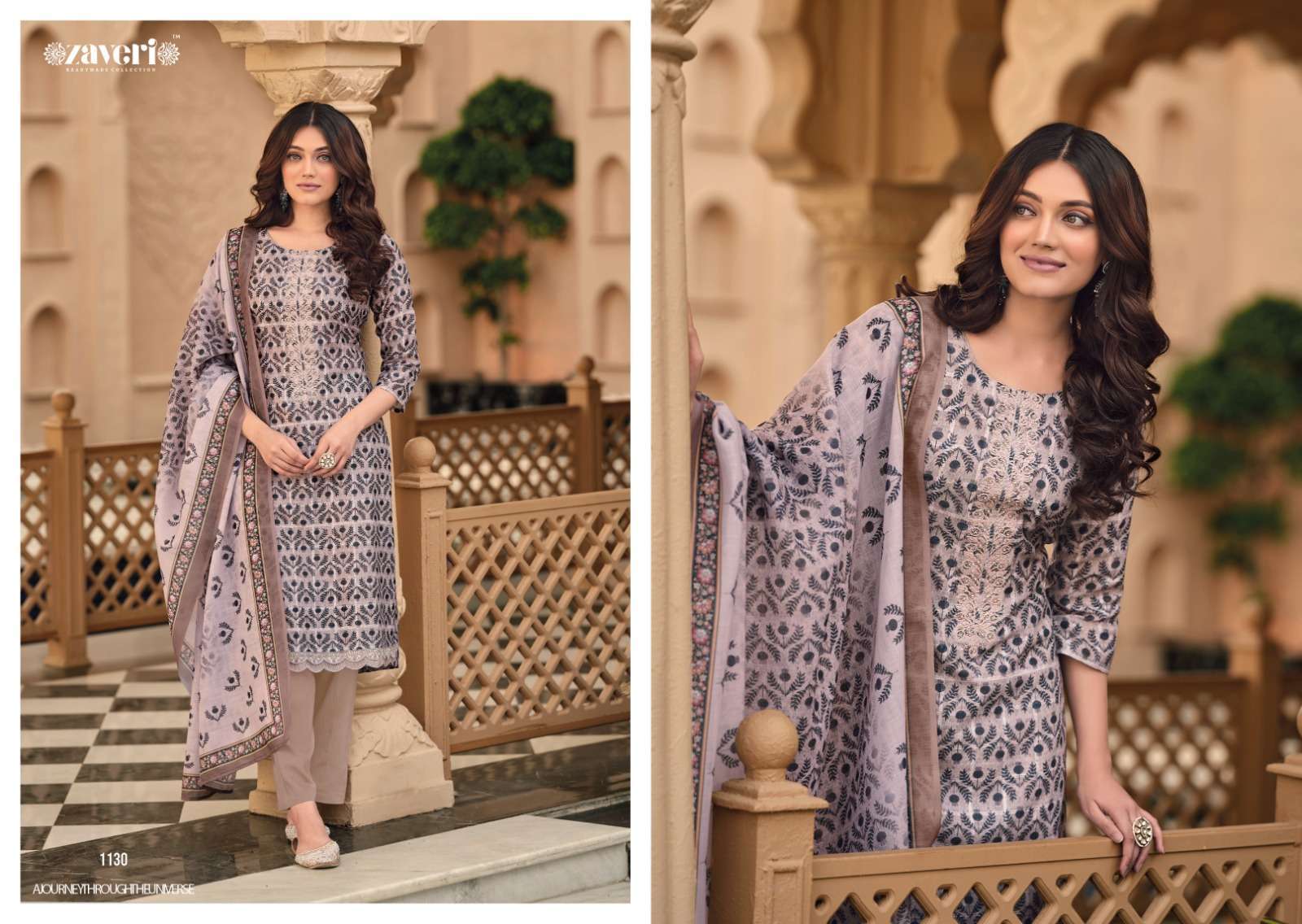 zaveri unicorn vol 2 series 1129-1133 heavy lilen suit 