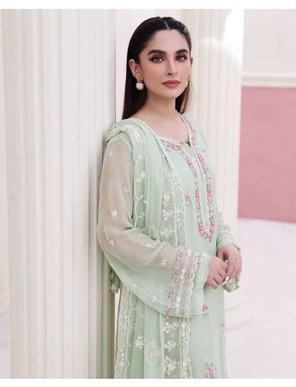 ziaaz designs Noor formals vol 2 214 designer georgette suit 