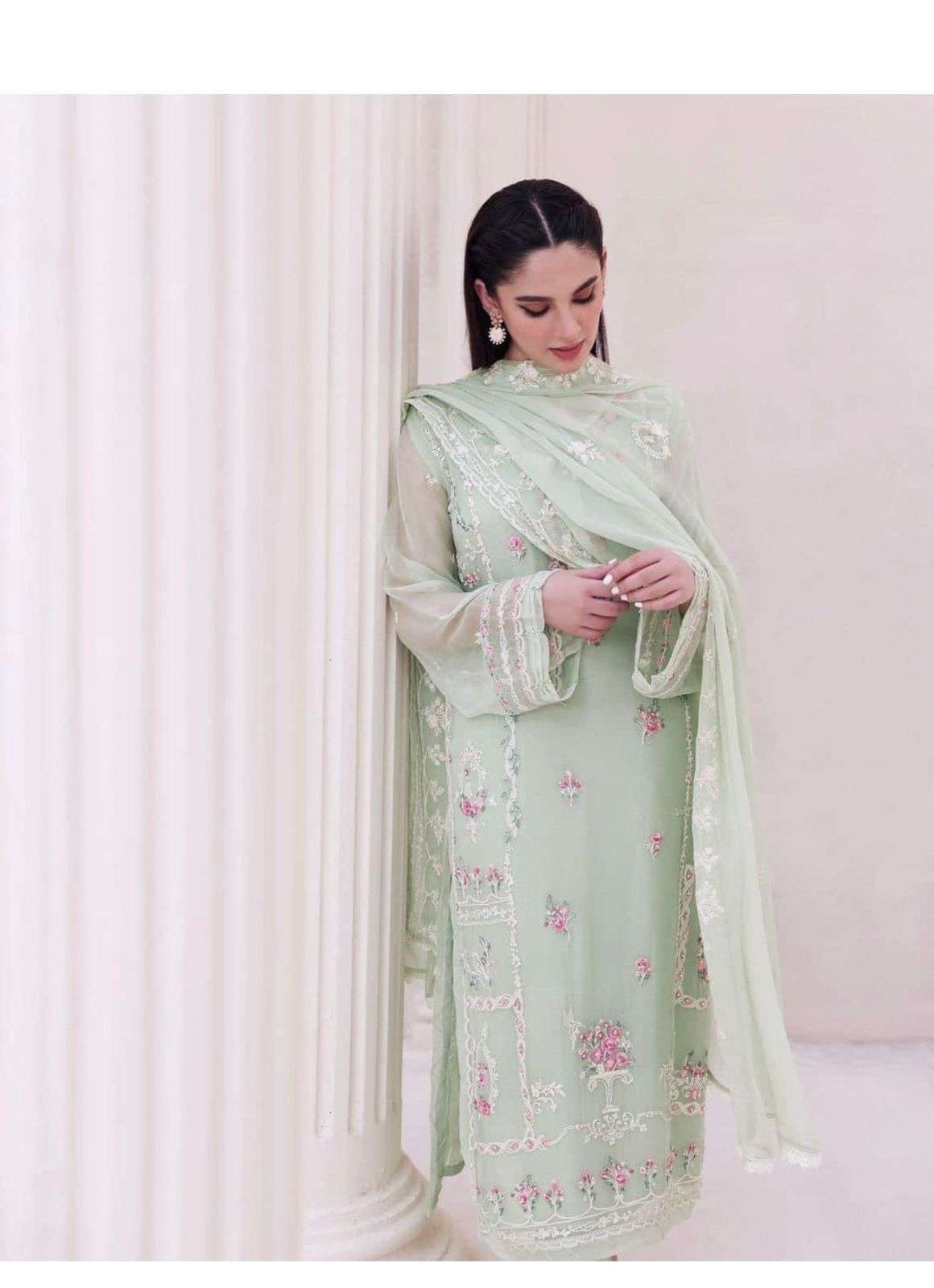 ziaaz designs Noor formals vol 2 214 designer georgette suit 