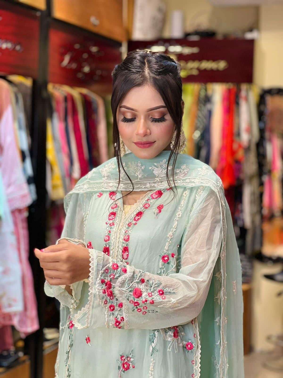 ziaaz designs Noor formals vol 2 214 designer georgette suit 
