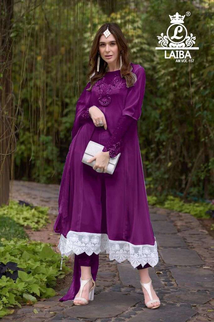 laiba am vol 157 dark color Pure Georgette suit