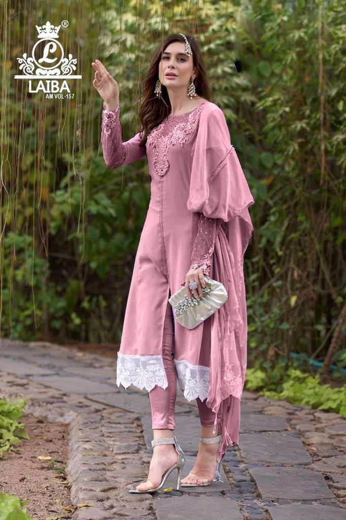 laiba am vol 157 new color Pure Georgette kalidaar suit