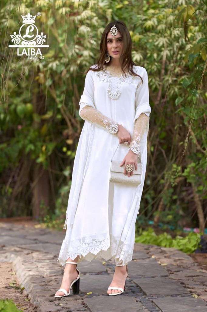 laiba am vol 157 new color Pure Georgette kalidaar suit