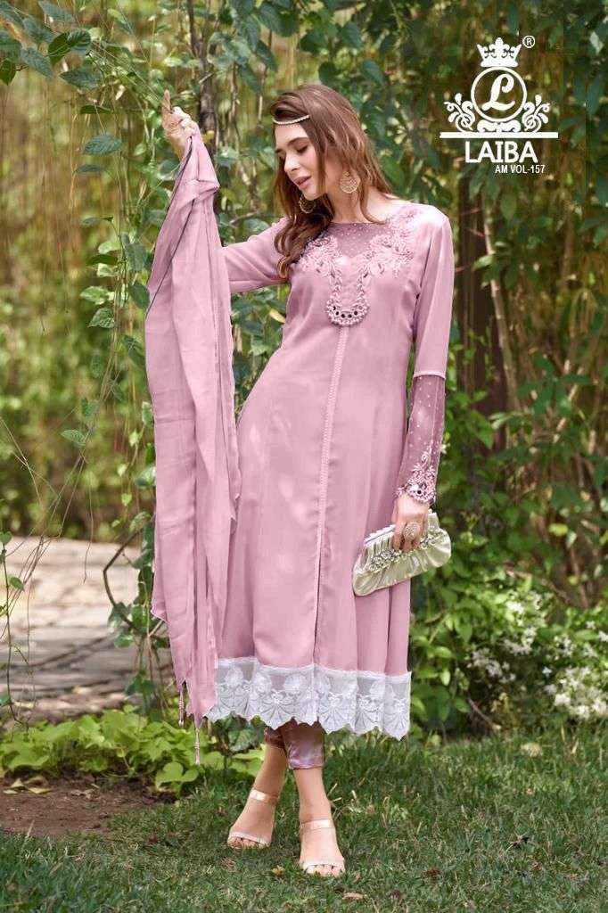 laiba am vol 157 new color Pure Georgette kalidaar suit