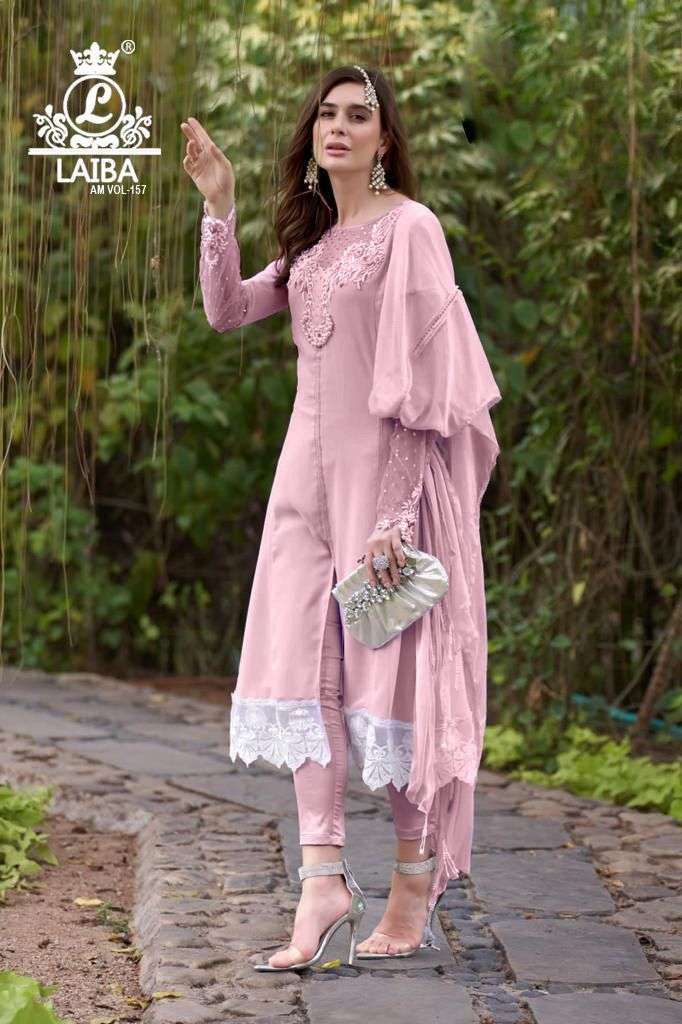 laiba am vol 157 new color Pure Georgette kalidaar suit