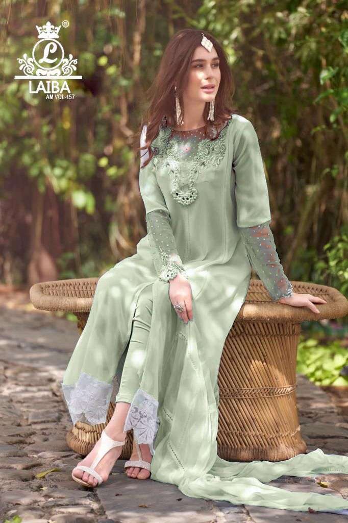laiba am vol 157 new color Pure Georgette kalidaar suit