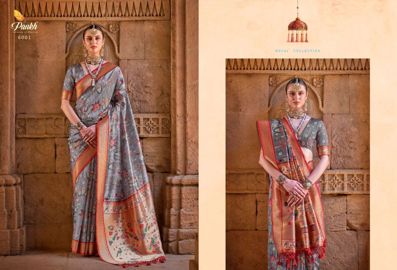 pankh heritage series 6001-6006 paithani saree